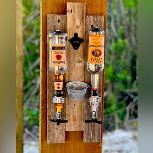 Wall mounted liquor dispenser